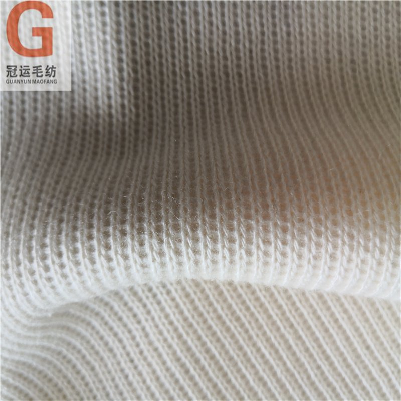 Factory direct supply wool blend knitted rib fabric heavy
