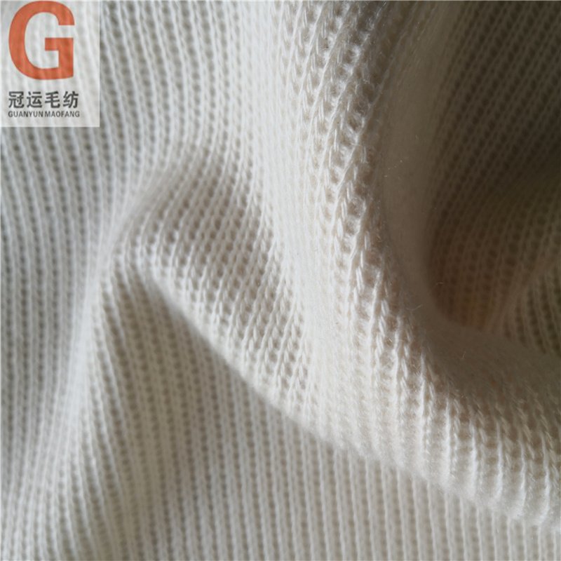 Factory direct supply wool blend knitted rib fabric heavy