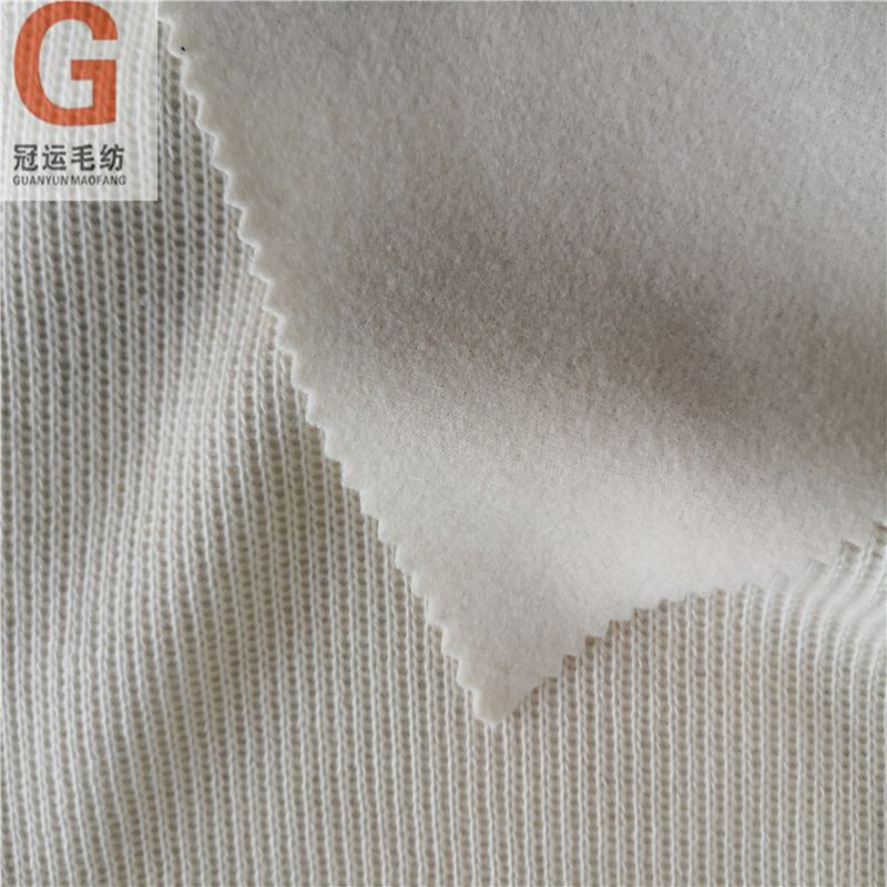 Factory direct supply wool blend knitted rib fabric heavy