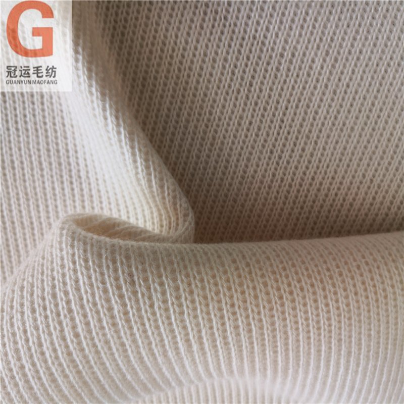 Factory direct supply wool blend knitted rib fabric heavy