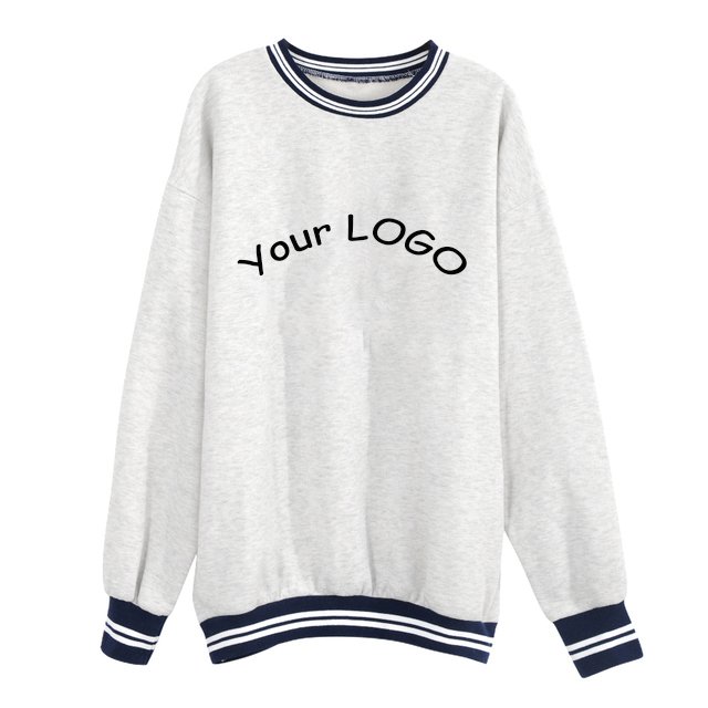 Custom stitching color block rib embroidery LGOG loose jogging sportswear custom hoodie sweatshirt for women