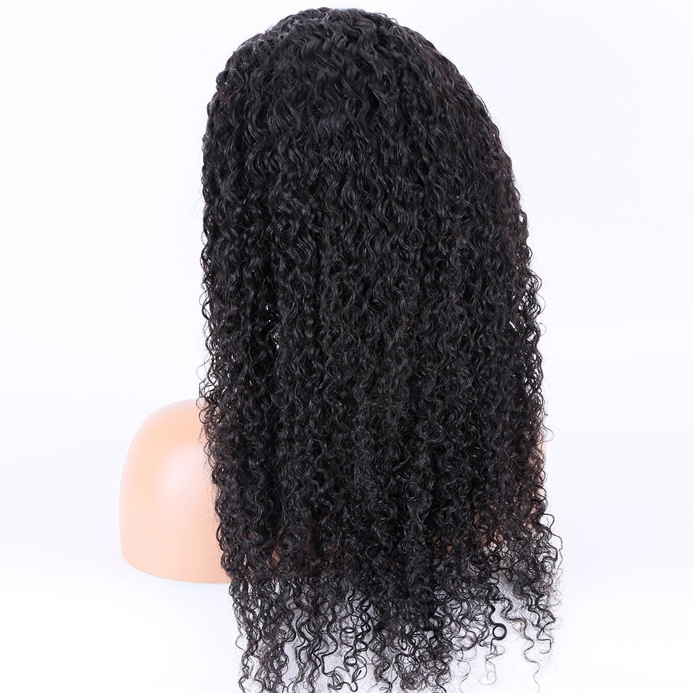 Premier Provide Sample Natural Color Glueless 360 Lace Wig Kinky Curly Human Hair Wigs 360 Full Lace For Black Women