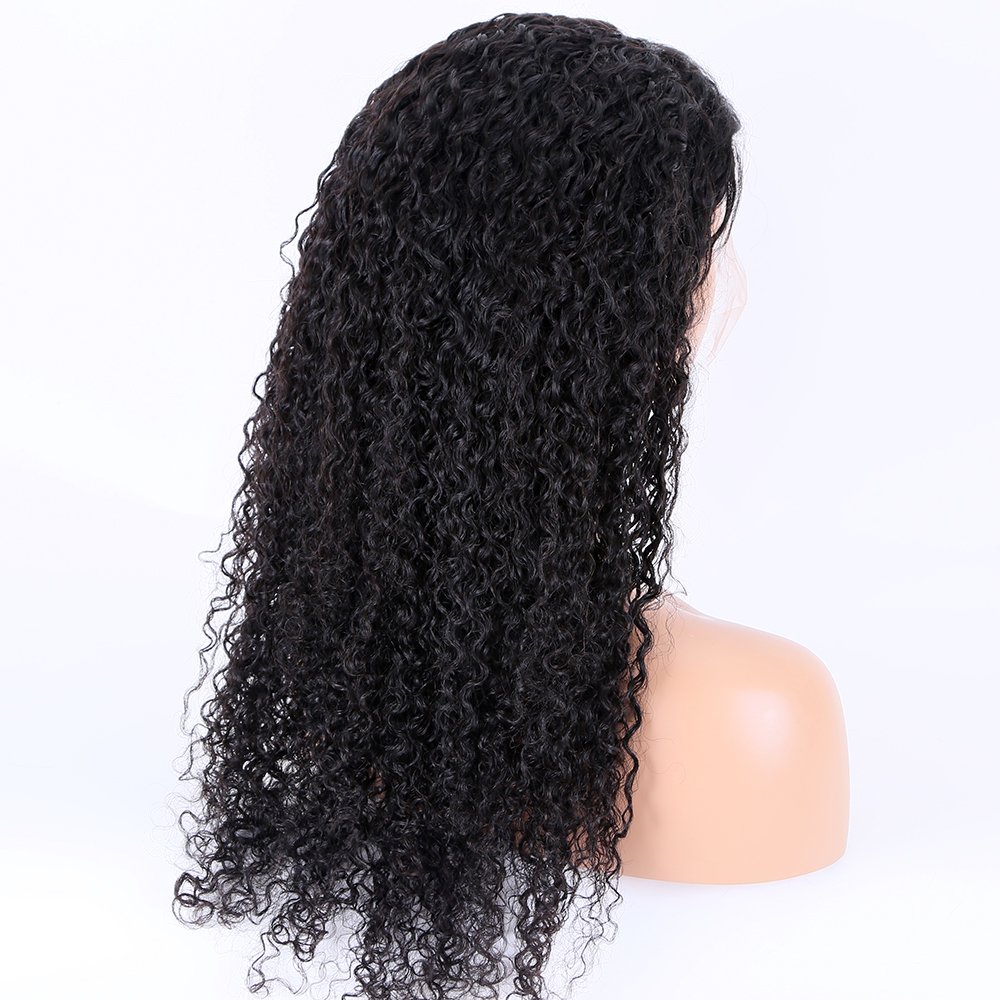 Premier Provide Sample Natural Color Glueless 360 Lace Wig Kinky Curly Human Hair Wigs 360 Full Lace For Black Women