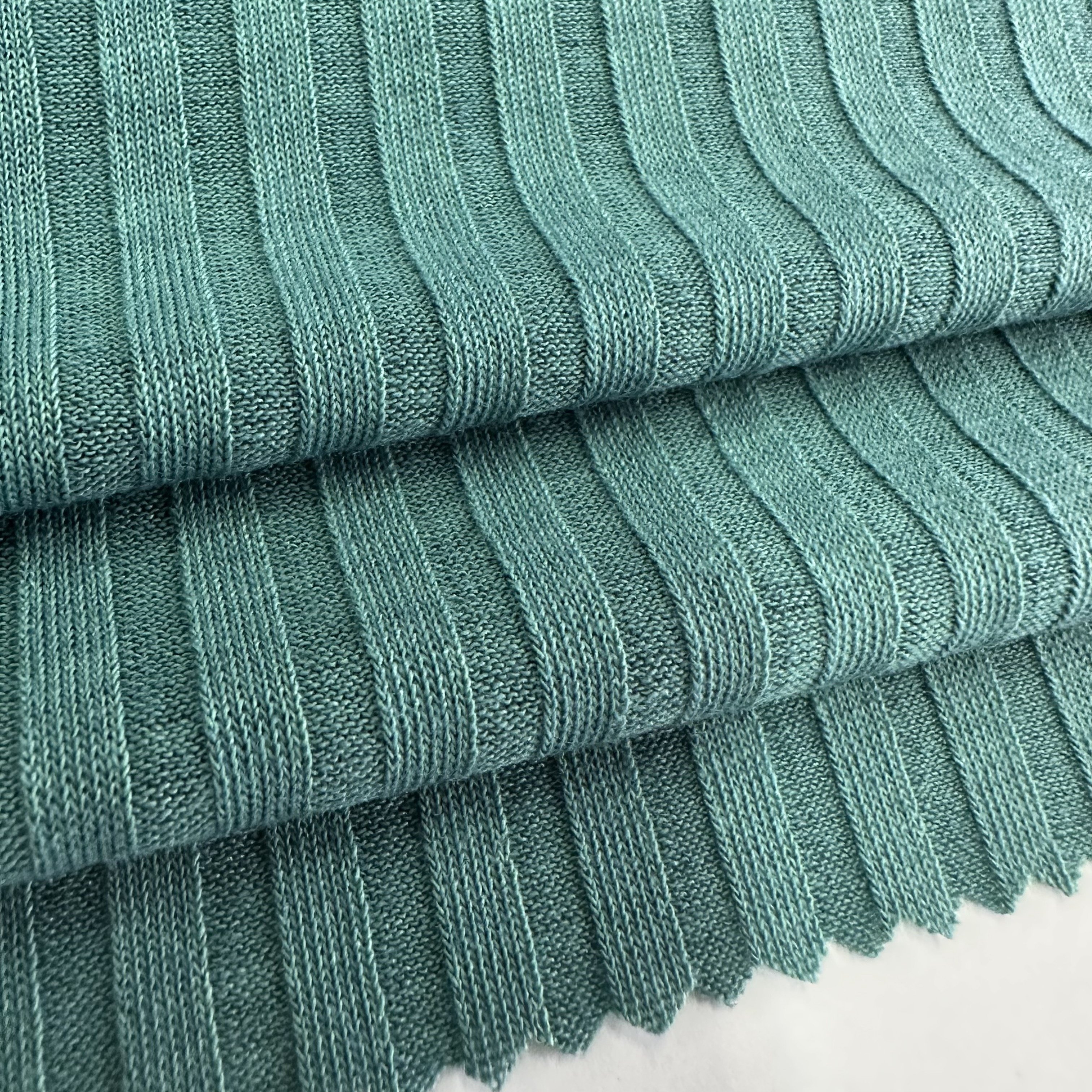 Popular solid colors 94% polyester 6% spandex stretch ribbed fabric 7*2 rib fabric for sweater and clothing