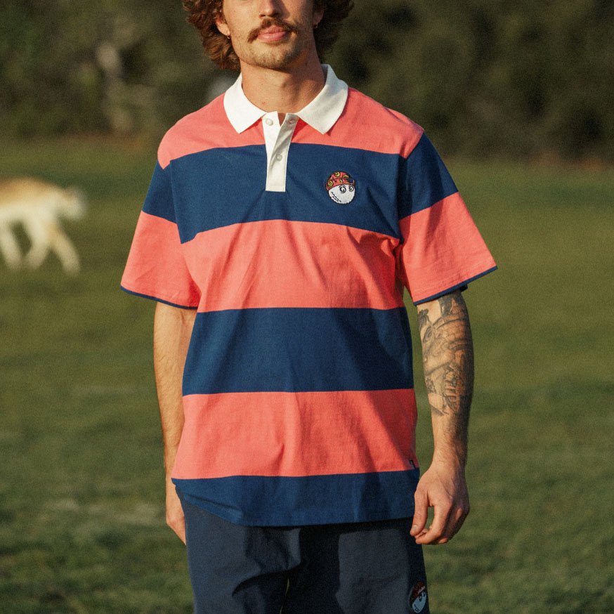 2023 Fashion High Quality Men's Classic Striped Polo Shirts 100% Cotton Embroidery Logo Flat Knit Rib Polo Collar Shirts