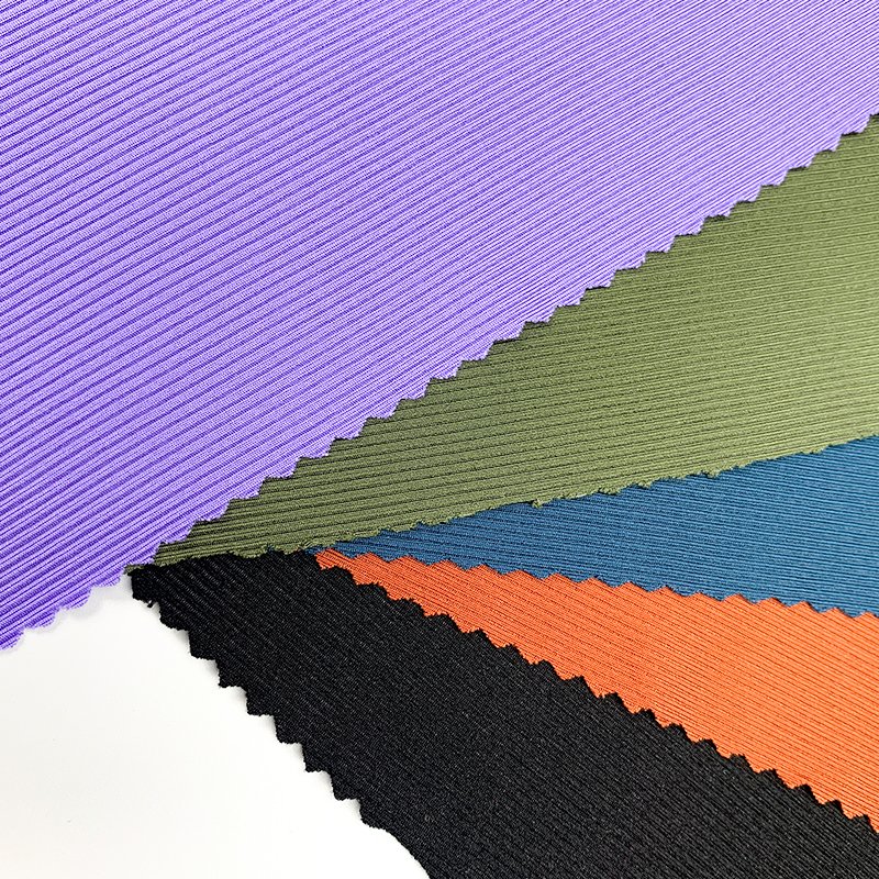Rib knit mesh matte soft touch fabric high elastic nylon spandex fabric for underwear swimwear sportswear