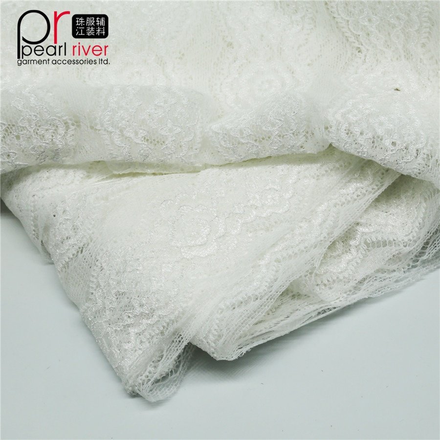 Fashion Cotton Guipure White flower embroidery Lace Fabrics for women wedding dresses