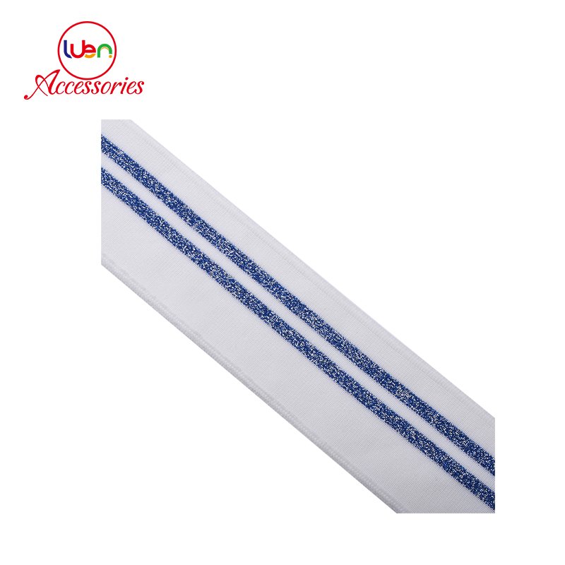 Customized 1x1 flat knit rib knit trim for polo collar