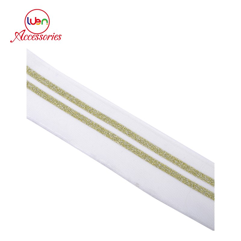 Customized 1x1 flat knit rib knit trim for polo collar