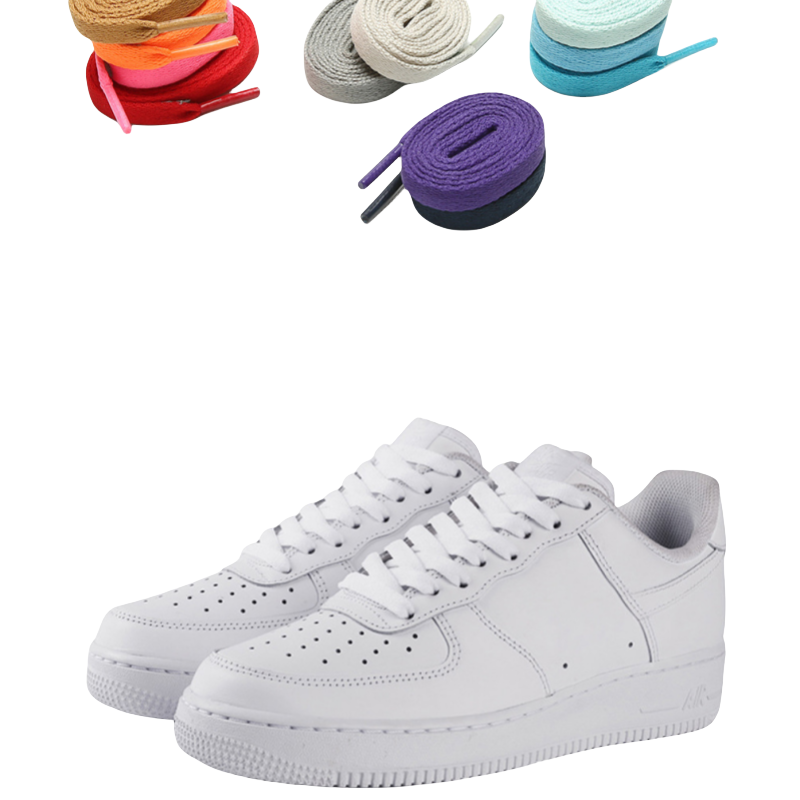 2024 new white shoelaces flat shoelaces thick rope shoe laces