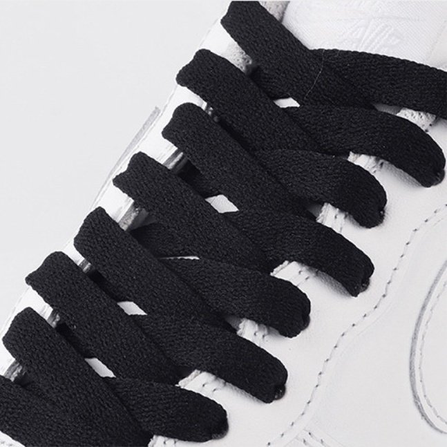2024 new white shoelaces flat shoelaces thick rope shoe laces