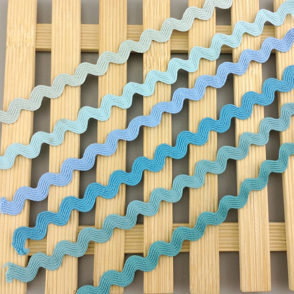 8mm colorful ric rac ribbon tape zig zag lace trimming 31 color available ric rac trimming for dress, bag, DIY