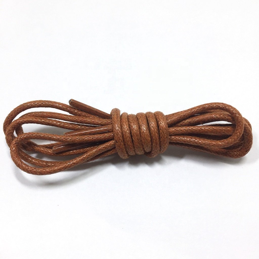 Wholesale multi colored cotton leather shoes us thin round wax Waterproof shoe laces