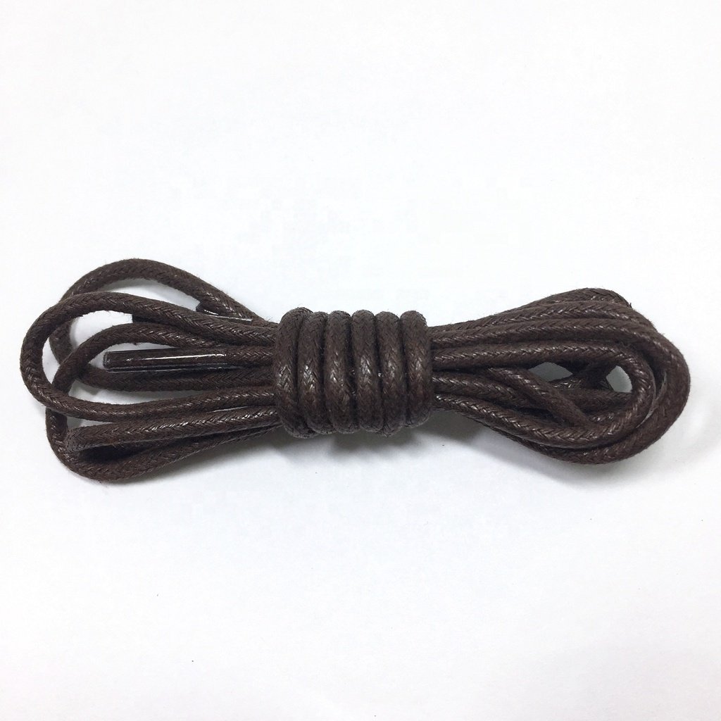 Wholesale multi colored cotton leather shoes us thin round wax Waterproof shoe laces