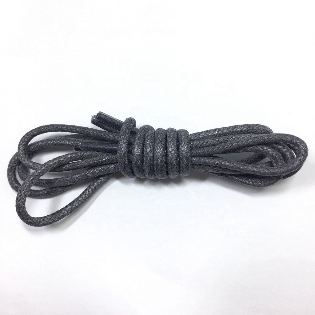 Wholesale multi colored cotton leather shoes us thin round wax Waterproof shoe laces