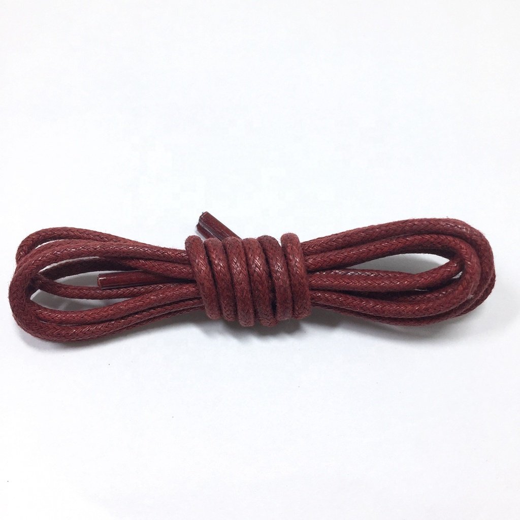 Wholesale multi colored cotton leather shoes us thin round wax Waterproof shoe laces