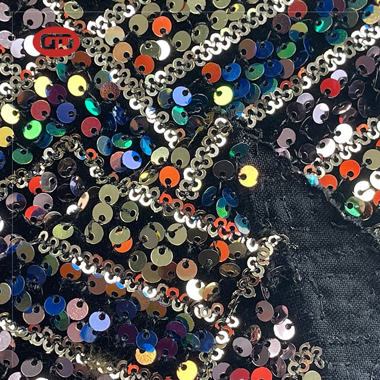 2023 Hot Sale China Wholesale Sequin Velvet Fabric african lace fabric velvet lace with sequins for women party dress