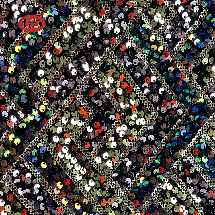 2023 Hot Sale China Wholesale Sequin Velvet Fabric african lace fabric velvet lace with sequins for women party dress