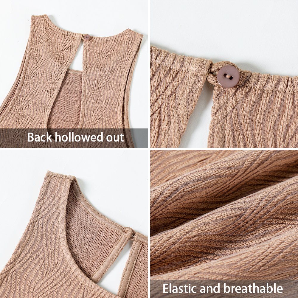 Green Dimple Custom ribbed Women's Dresses Basic Ribbed Knit Sleeveless Midi Tank Dress Crewneck Knit Bodycon Dress