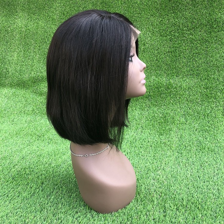 Human hair bob cut wig lace frontal with baby hair straight human hair wigs short bob