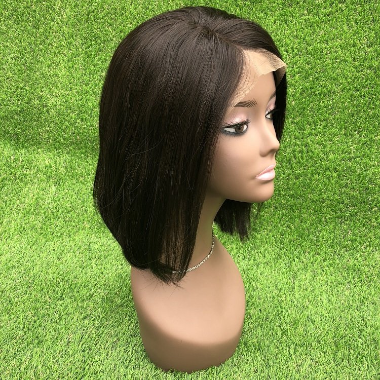 Human hair bob cut wig lace frontal with baby hair straight human hair wigs short bob