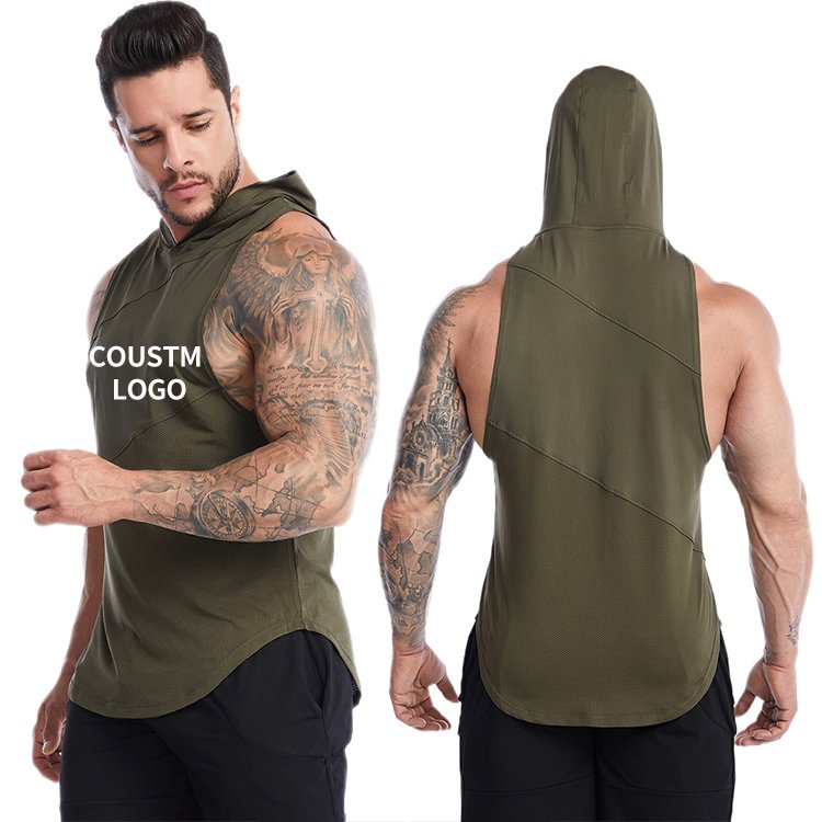 Premium Men'S Sports Tank Topscasual Men'S Running Tank Tops For Summer Dry Fit Sleeveless Hoodie