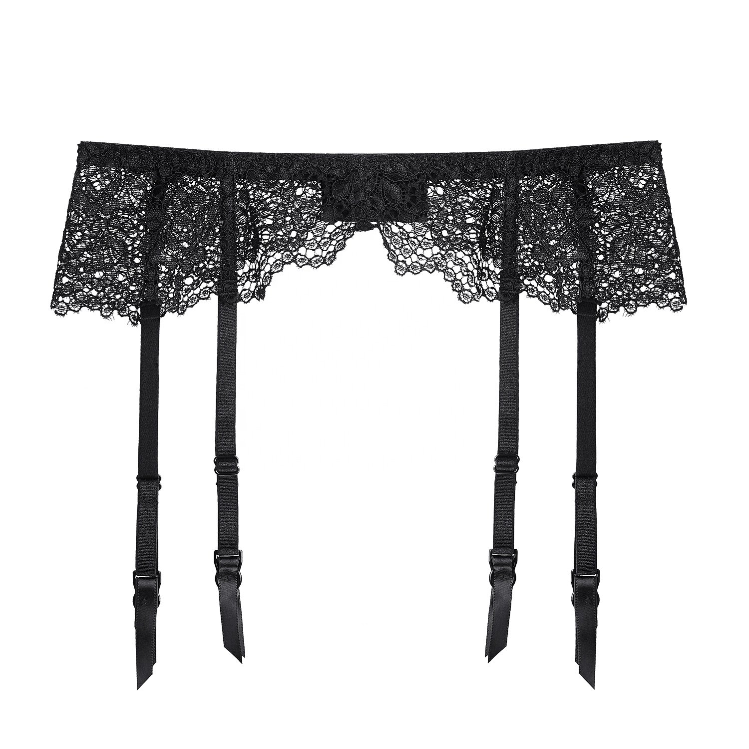 Wholesale Underwear Accessories Floral High Waist Lingerie Lace Transparent With No Panties Sexy Women garter Belt