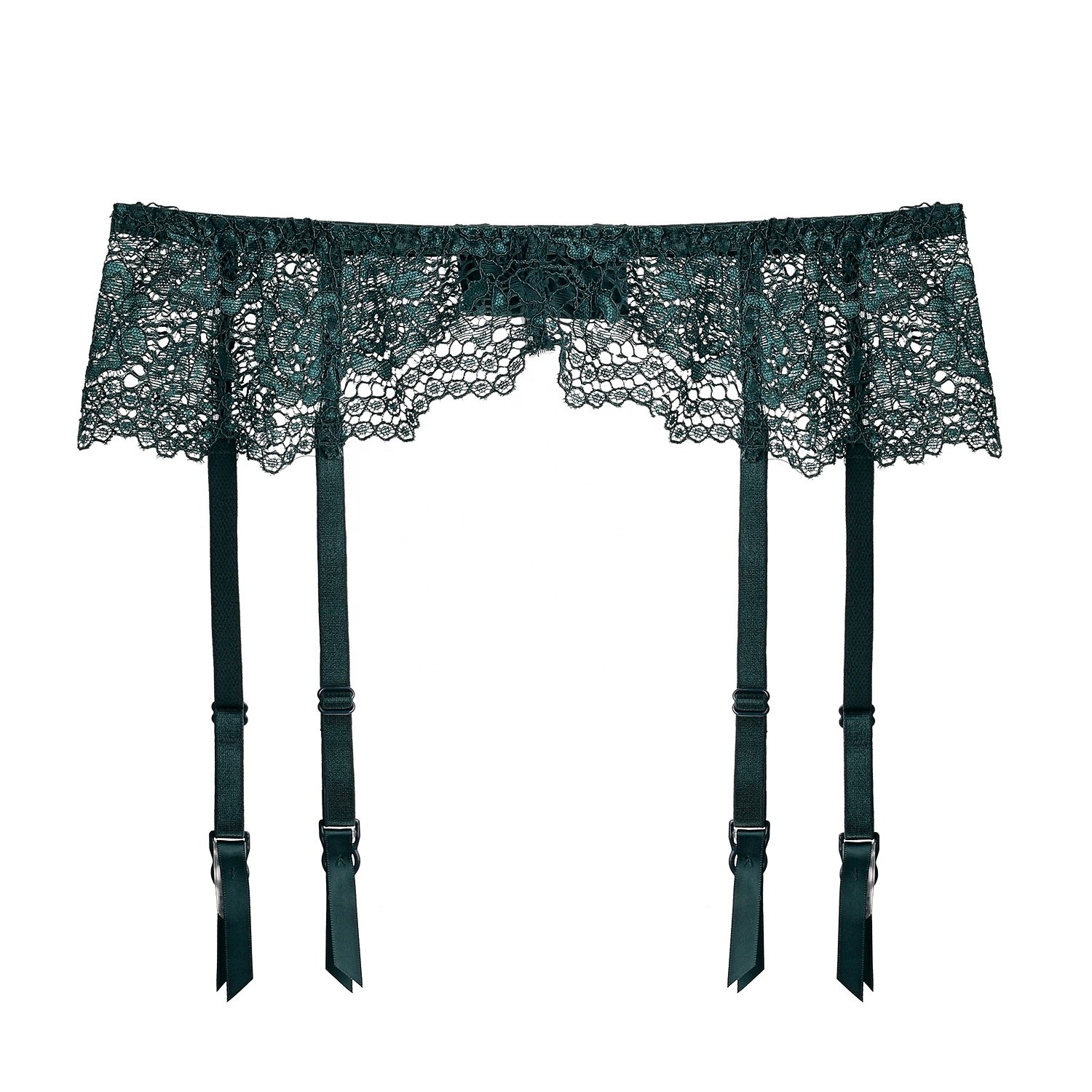 Wholesale Underwear Accessories Floral High Waist Lingerie Lace Transparent With No Panties Sexy Women garter Belt