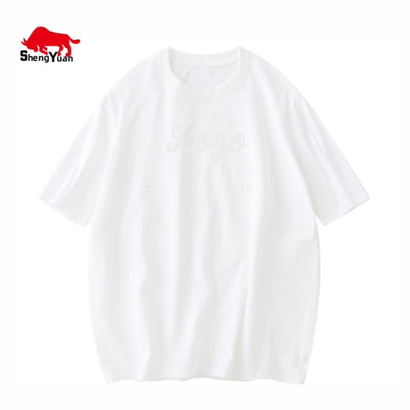 Customized Printed Women's Street Fashion Casual 100% Cotton Plain Short Sleeve Blank Woman T Shirt