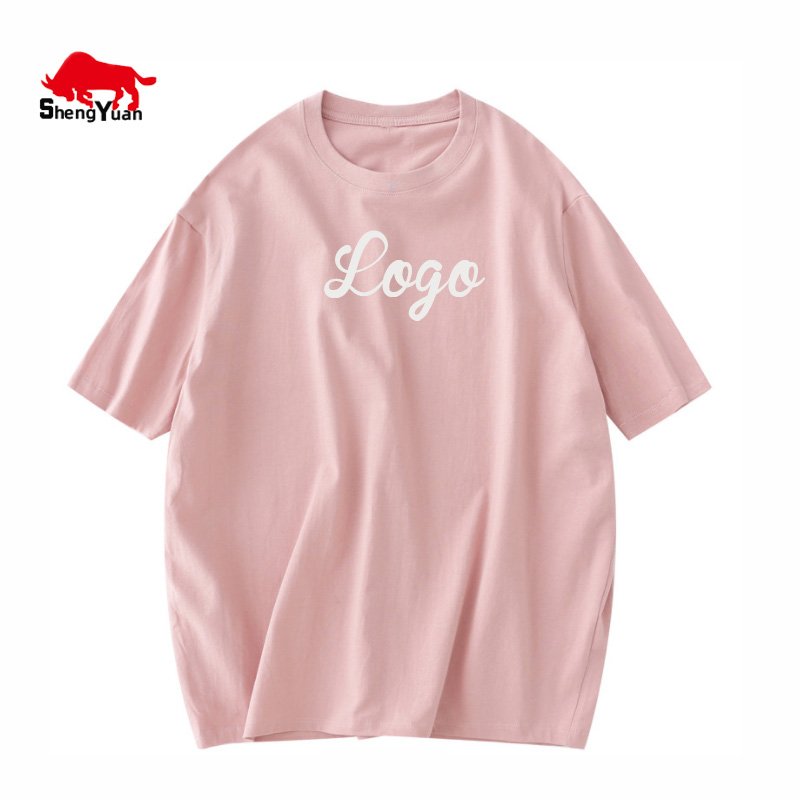 Customized Printed Women's Street Fashion Casual 100% Cotton Plain Short Sleeve Blank Woman T Shirt