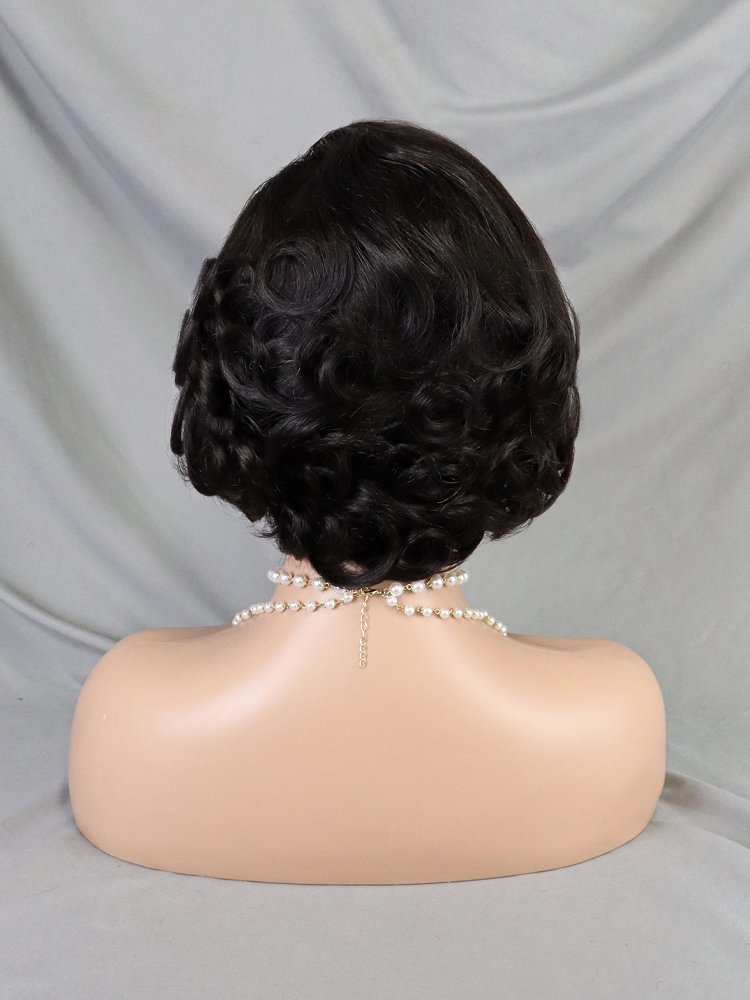 Wholesale Raw Indian Short Pixie Human Hair Wigs For Women Full 13x4 Frontal Lace Wig Curly Wave Bob Pixie Cut Lace Front Wig