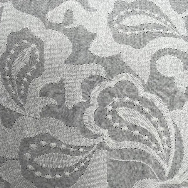 TUTON Top Quality TC Cotton Water Soluble Lace Embroidery Fabric for Dress