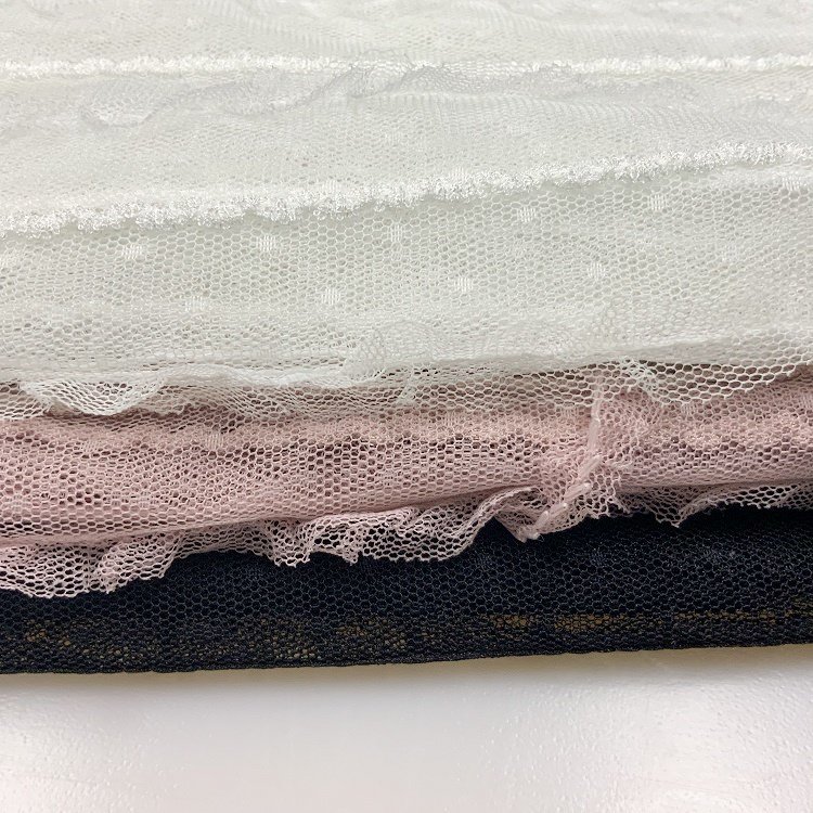 Wholesale cheap thin soft mesh tulle pink white black embroidered swiss african lace fabrics online for girl birthday dress