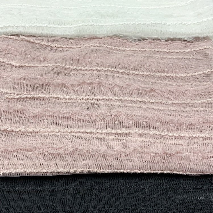 Wholesale cheap thin soft mesh tulle pink white black embroidered swiss african lace fabrics online for girl birthday dress