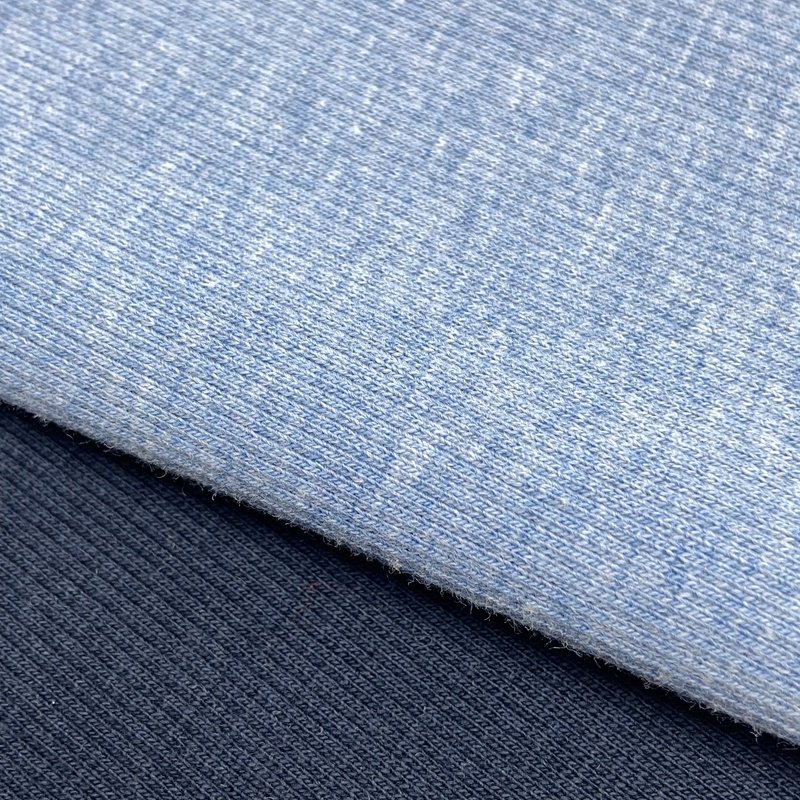 Heavy weight ribbed 63% polyester 34% cotton 3% spandex blend 320GSM combed 2*2 rib knit fabric for cuff