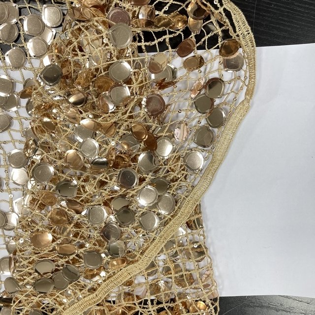 NEW chemical embroidery mesh golden color 100% polyester embroidery mesh for dress fabric