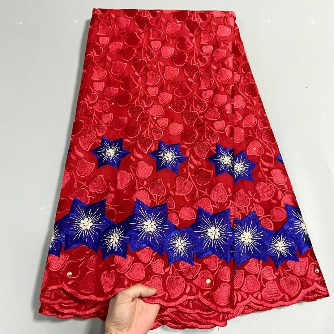 ACI New Arrivals 2023 African Lace Fabric Austria Soft Voile Cotton Lace African Fabrics 5 Yards/Piece For Wedding Dress
