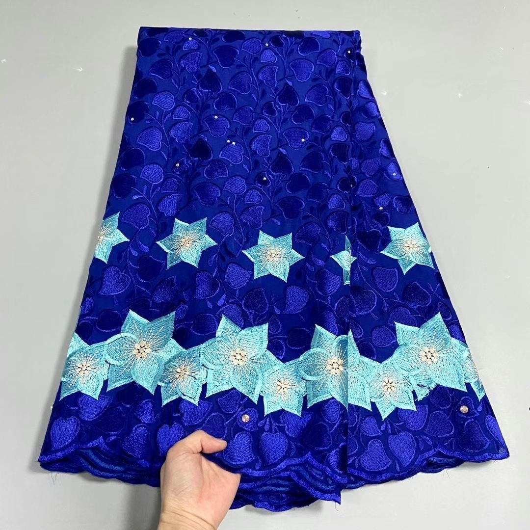 ACI New Arrivals 2023 African Lace Fabric Austria Soft Voile Cotton Lace African Fabrics 5 Yards/Piece For Wedding Dress