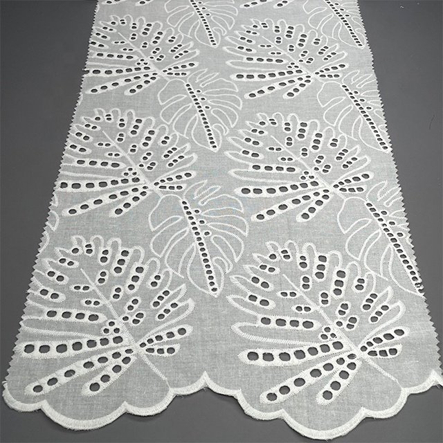 TUTON Guipure French Lace Embroidery Fabric for Dress Top Quality Custom Wholesale TC Cotton Water Soluble Polyester / Cotton