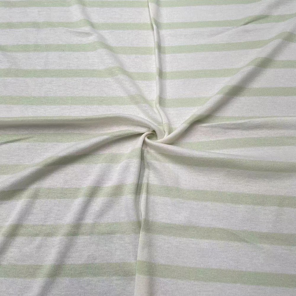 170GSM Customized 1*1 Rib Stripe Fabric Cotton Modal Casual Fabric for Garment