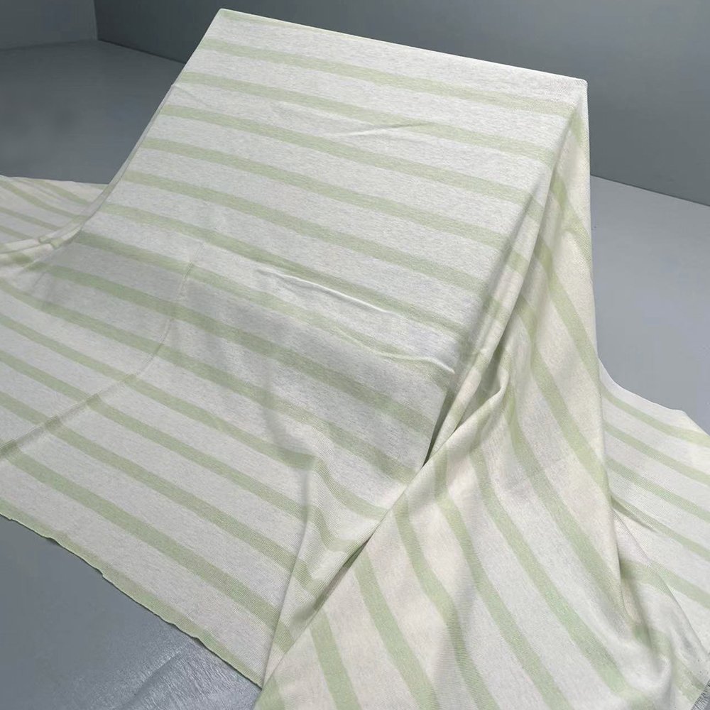 170GSM Customized 1*1 Rib Stripe Fabric Cotton Modal Casual Fabric for Garment