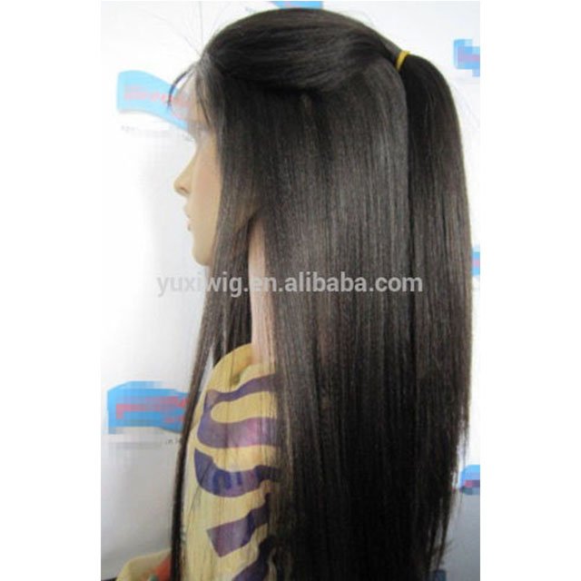 Yaki Straight Virgin human hair full lace wigs