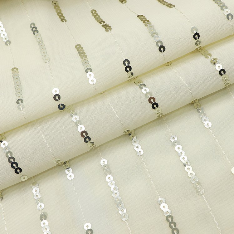 Custom Comfortable Breathable 100%Polyester 170gsm Embroidery Fabric For Skirt Clothing