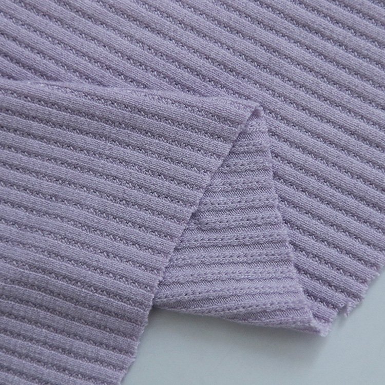 Fabric for Casual Wear Factory Direct High Stretch 92%rayon 8%spandex Rib Knitted 245gsm Spandex Fabric 18 Weft Plain Dyed 19 26