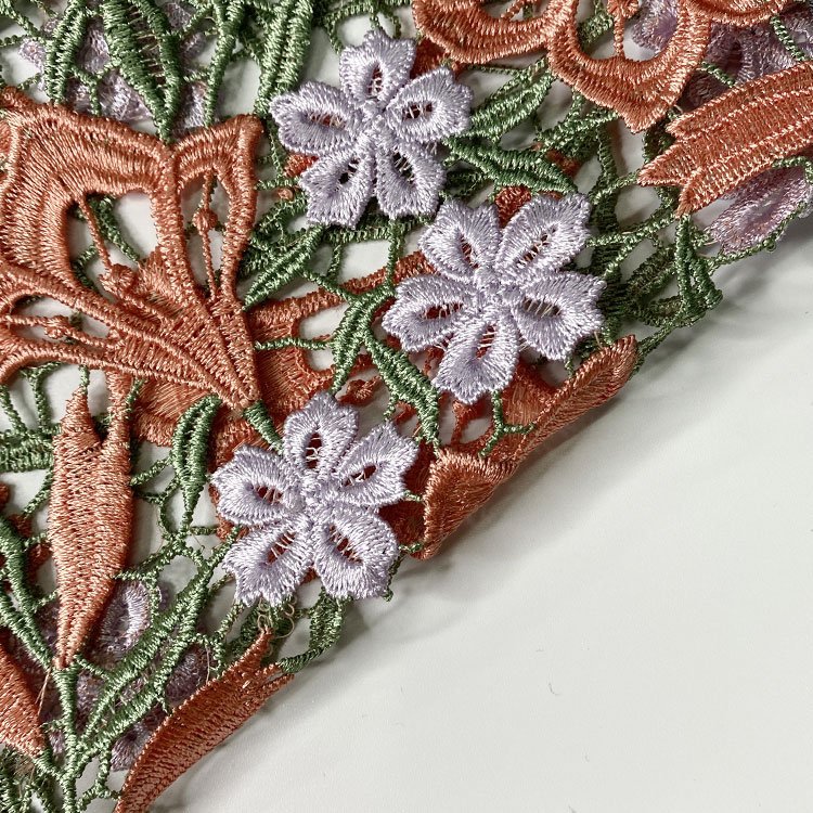 Harvest fanny Marchesa multi color lily flora lace embroidery fabric for women