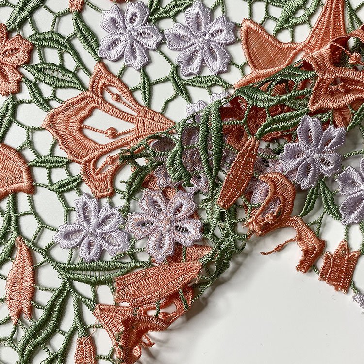 Harvest fanny Marchesa multi color lily flora lace embroidery fabric for women