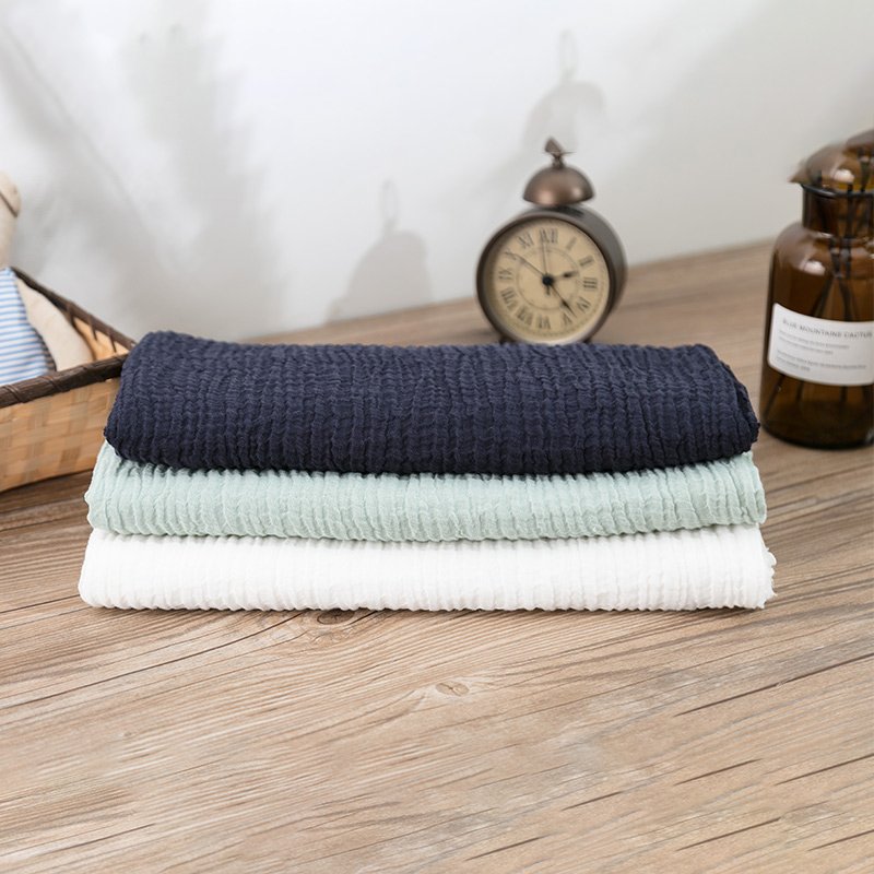 Breathable natural soft lightweight plain yarn dyed crepe 100% ramie fabric for home textile curtains garment