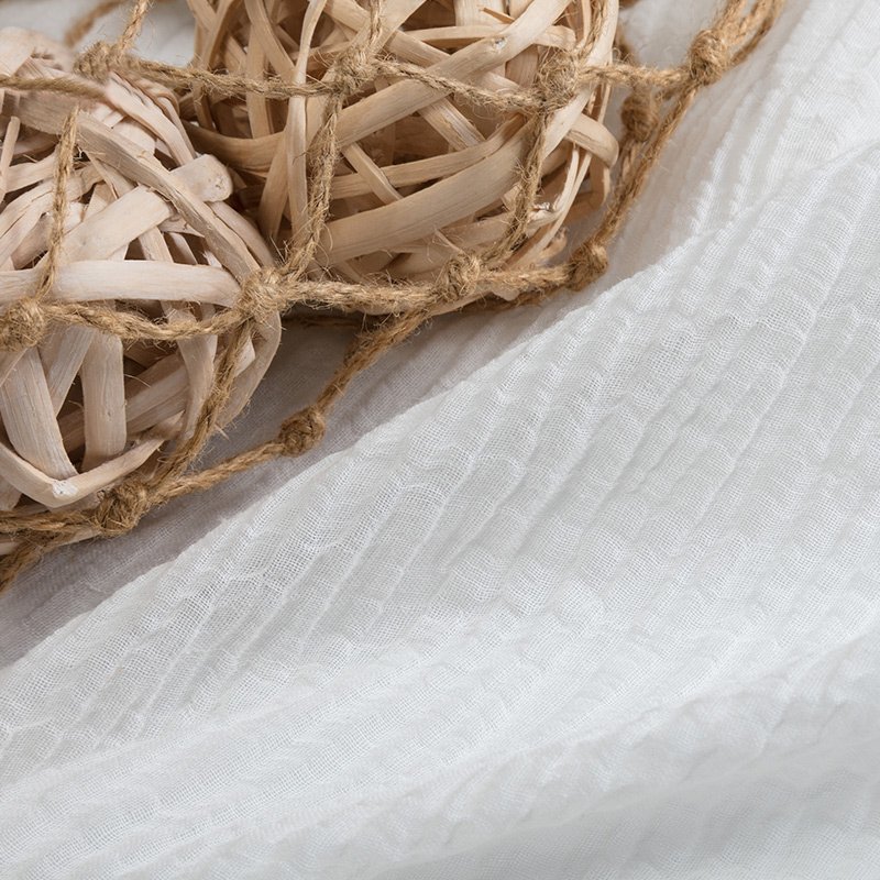 Breathable natural soft lightweight plain yarn dyed crepe 100% ramie fabric for home textile curtains garment
