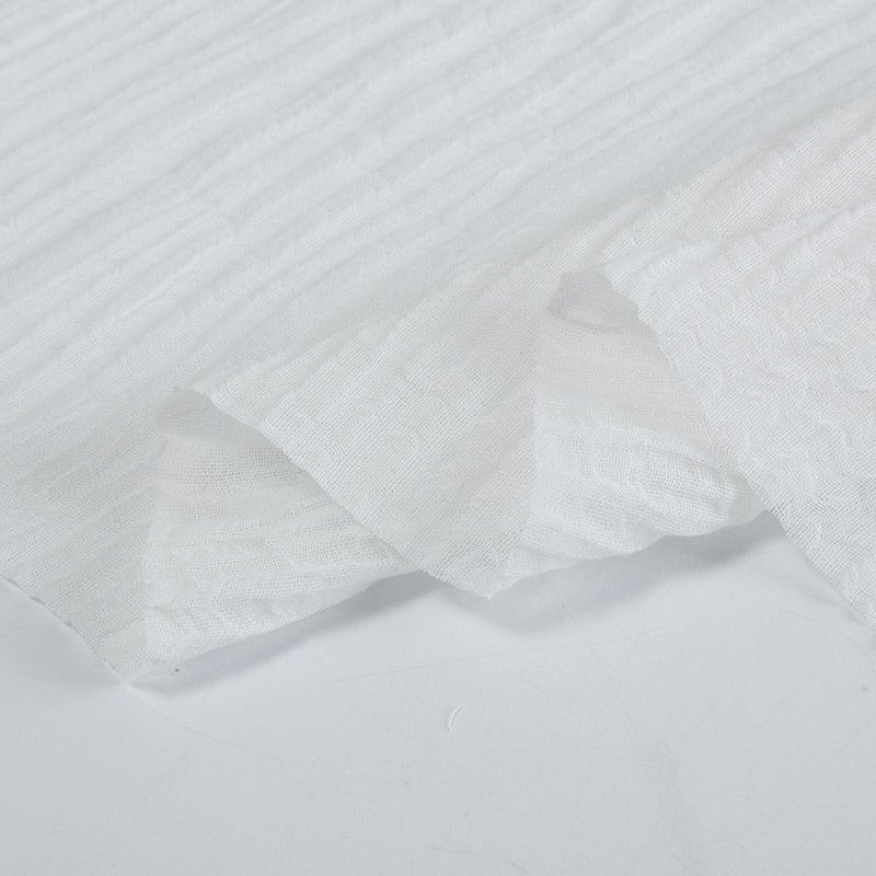 Breathable natural soft lightweight plain yarn dyed crepe 100% ramie fabric for home textile curtains garment