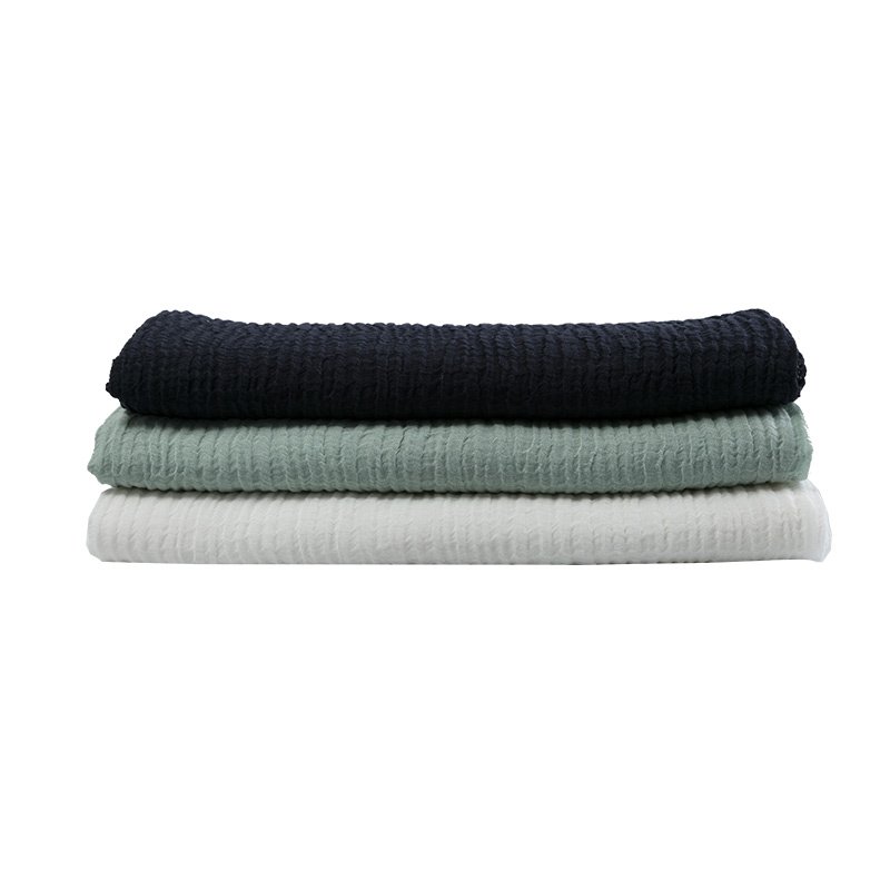 Breathable natural soft lightweight plain yarn dyed crepe 100% ramie fabric for home textile curtains garment